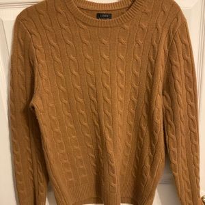 100% Cashmere J Crew Cableknit Sweater